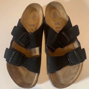 Birkenstock Arizona Black Suede Sandal
